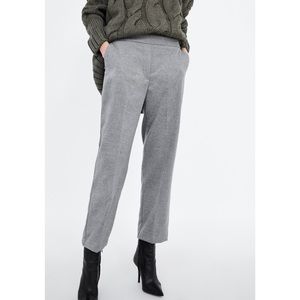 NET ZARA Gray Soft-touch skinny trousers